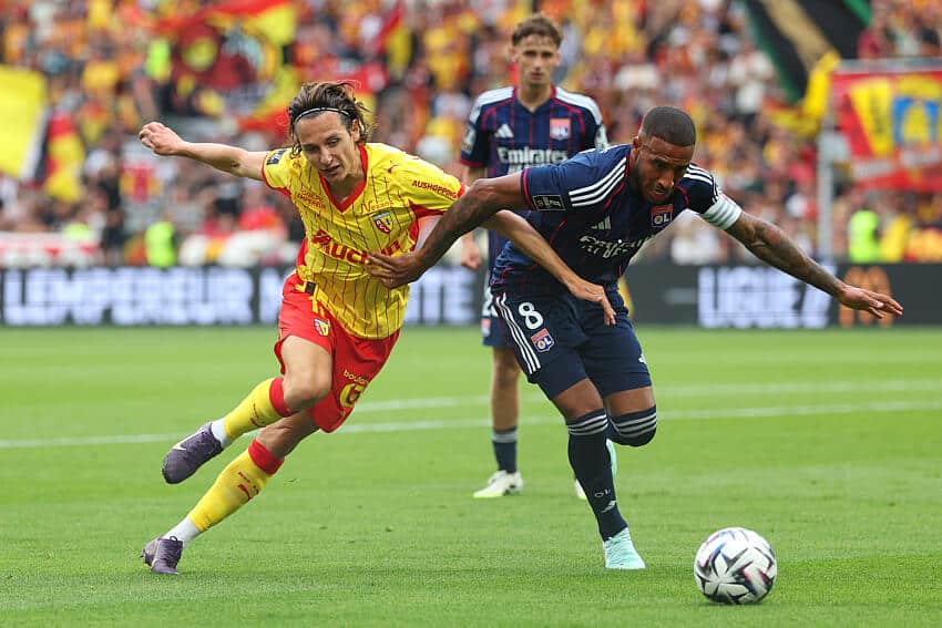 Florian Thauvin (RC Lens) et Corentin Tolisso (OL)