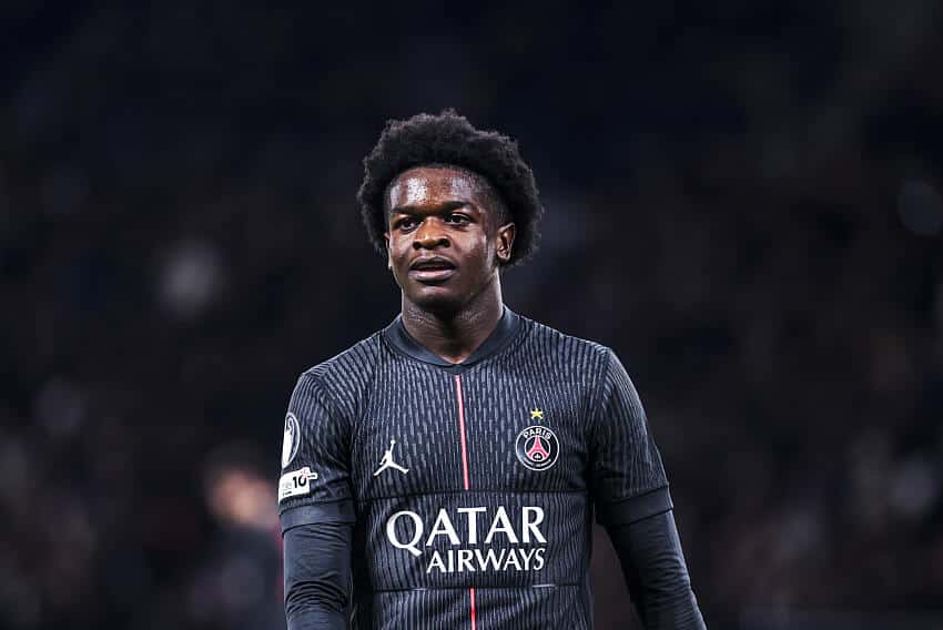 Quentin Ndjantou sous le maillot du PSG