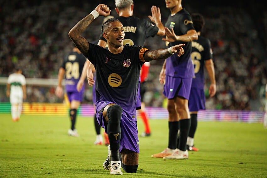 Raphinha lors d'Elche - FC Barcelone
