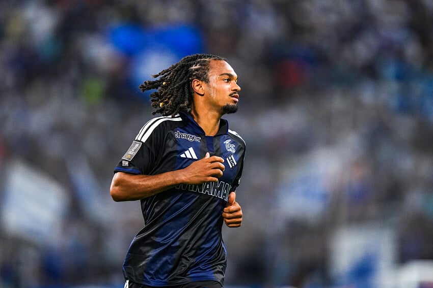 Sékou Mara lors d'OM - RC Strasbourg