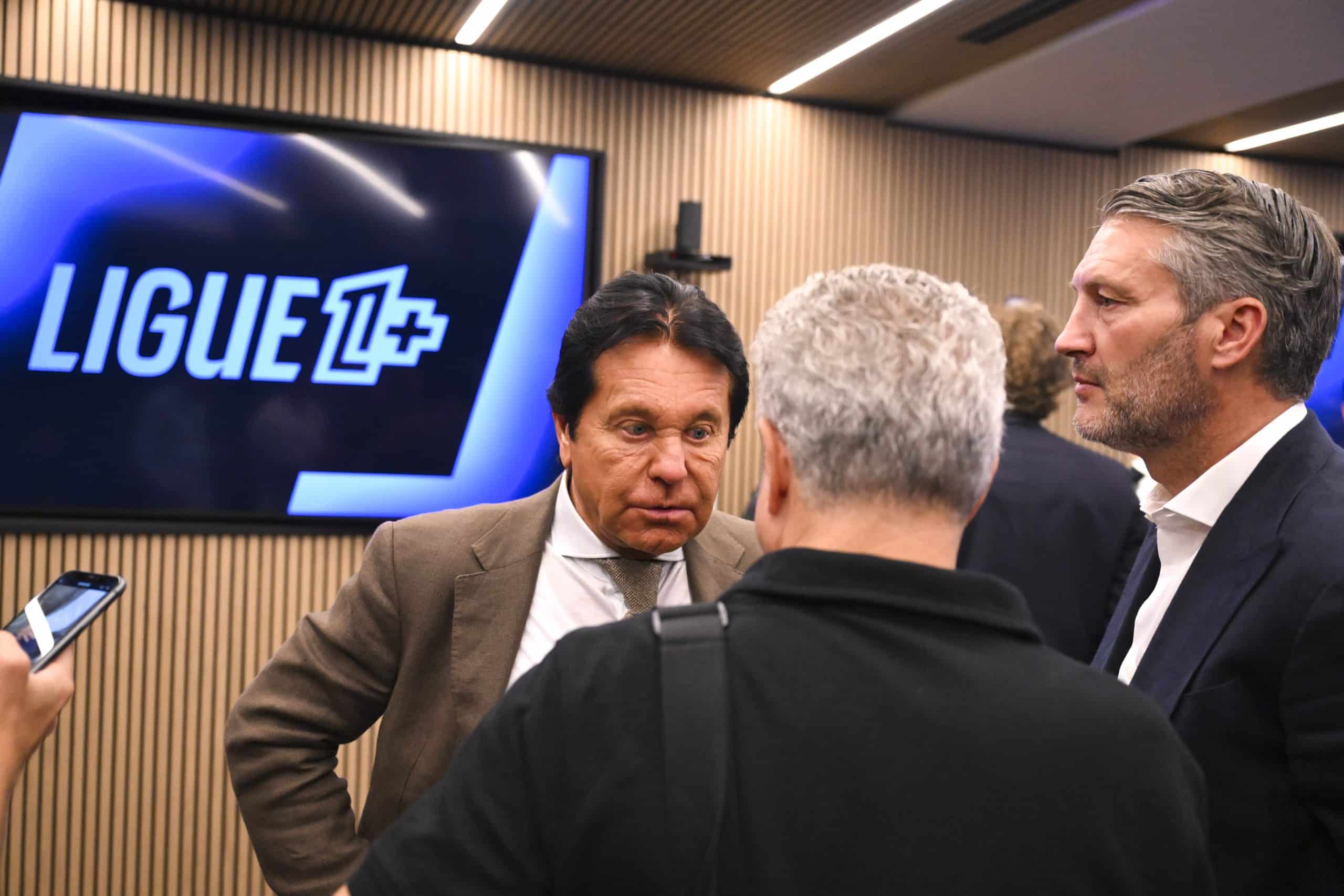 Waldemar Kita lors d'une réunion de Ligue 1+ à la LFP.