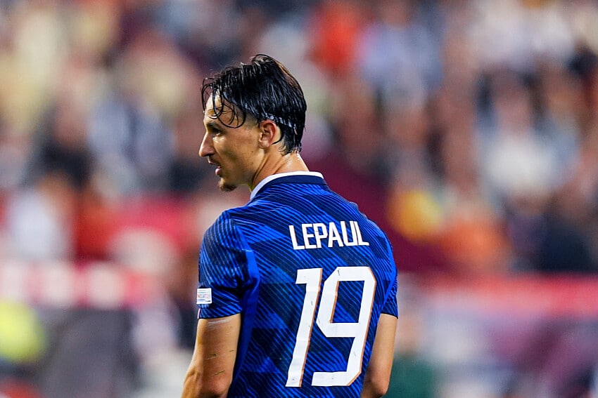 Esteban Lepaul lors de Belgique - France