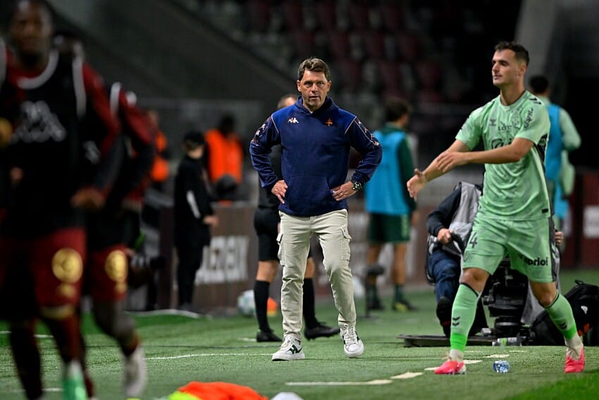 Luc Holtz lors de FC Metz - ASSE
