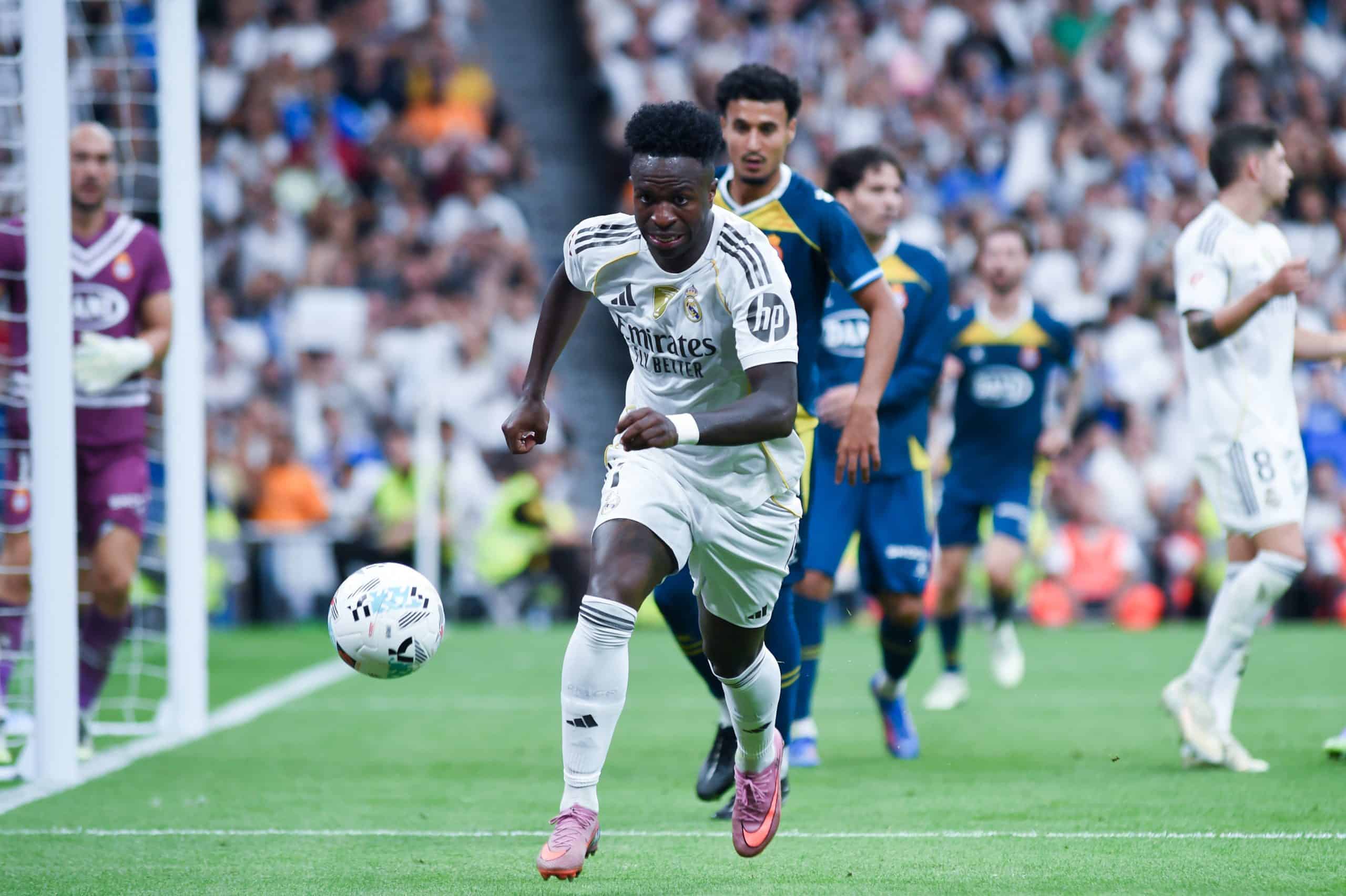 Vinicius Junior avec le Real Madrid face à l'Espanyol en Liga