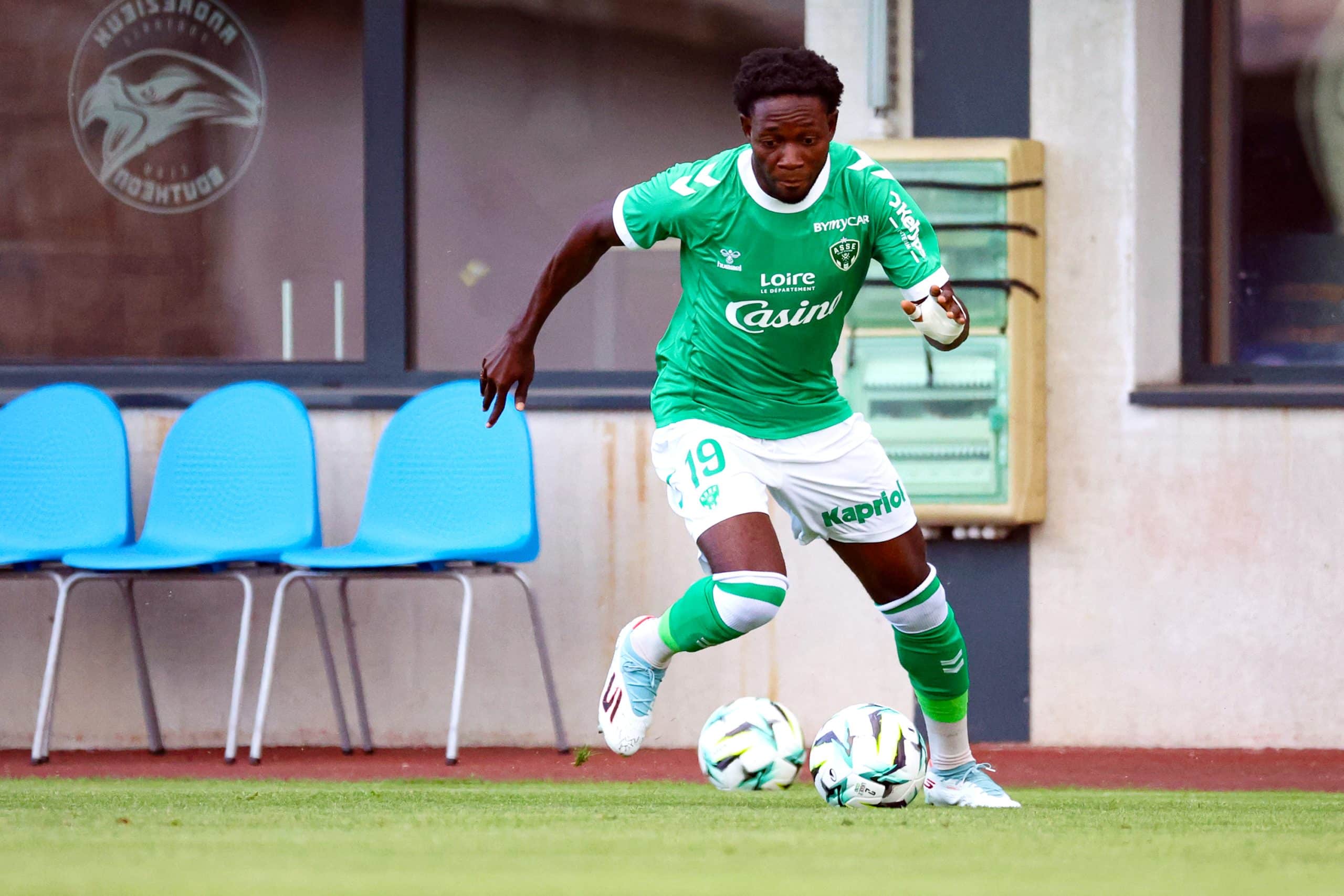 Ebenezer Annan lors d'ASSE - FC Biel-Bienne
