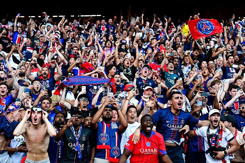 Les supporters du PSG en fusion