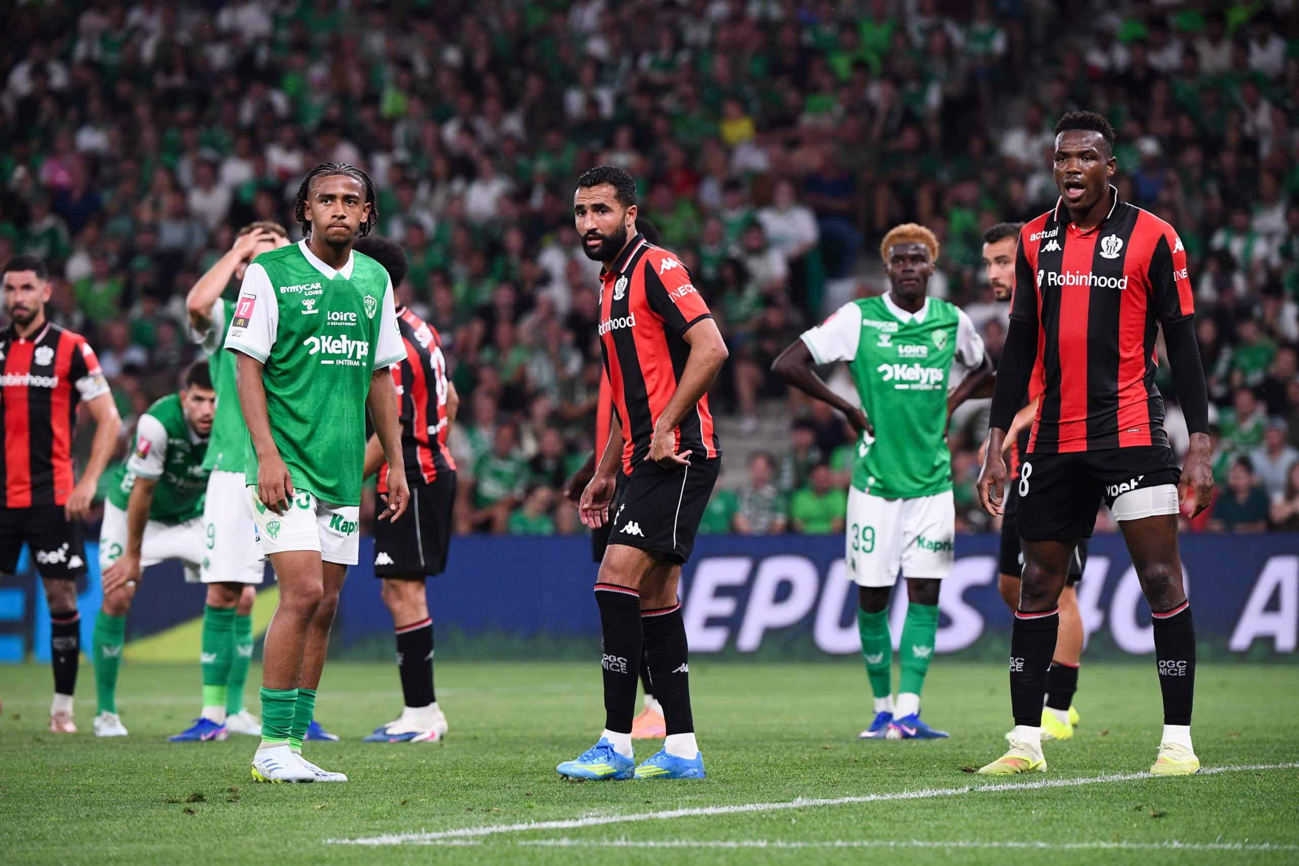 Ali Abdi lors d'ASSE - OGC Nice