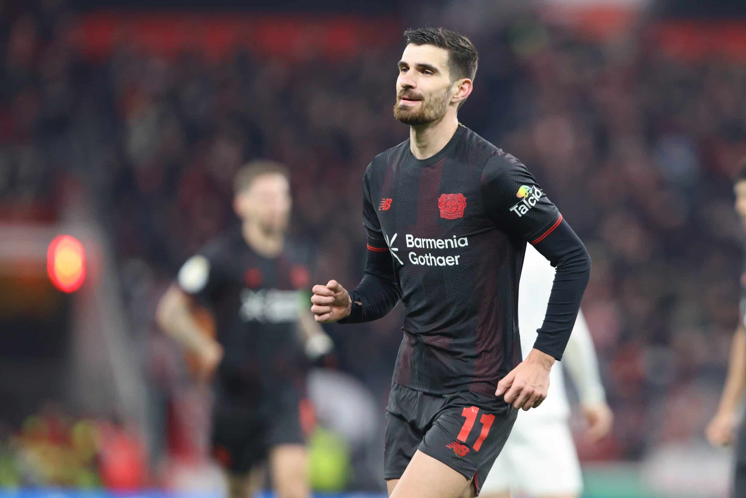 Martin Terrier sous le maillot du Bayer Leverkusen