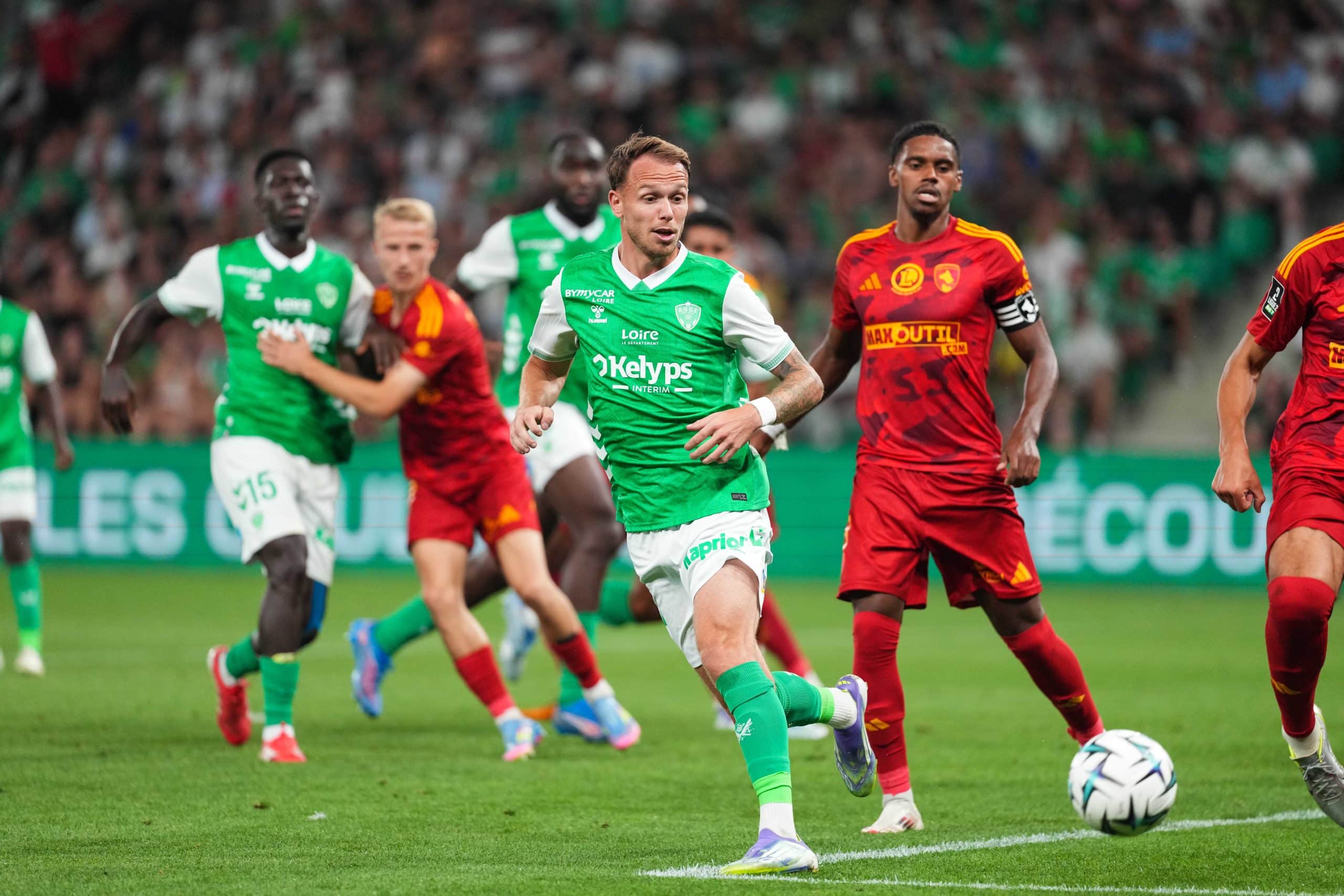 Irvin Cardona lors du match aller entre l'ASSE et Rodez
