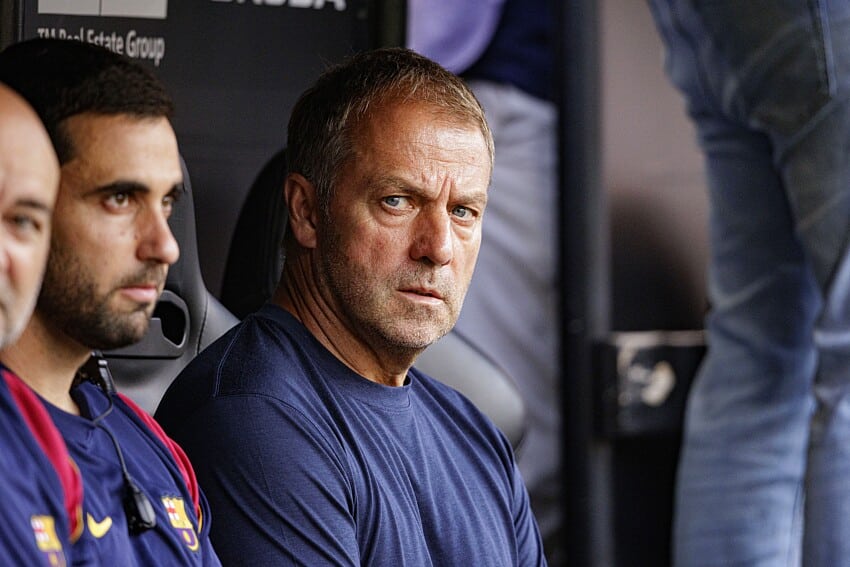 Hansi Flick sur le banc du FC Barcelone