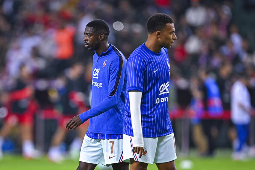 Ousmane Dembélé et Kylian Mbappé avant Turquie - France