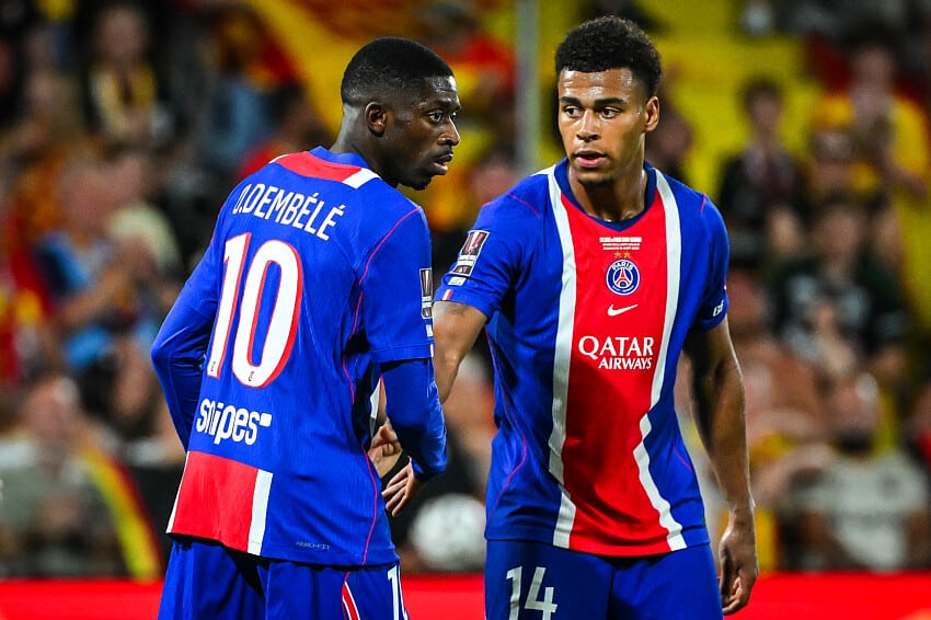 Ousmane Dembélé et Désiré Doué (PSG)