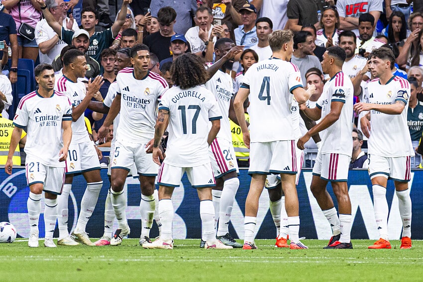 La joie des Merengue lors de Real Madrid - Malaga