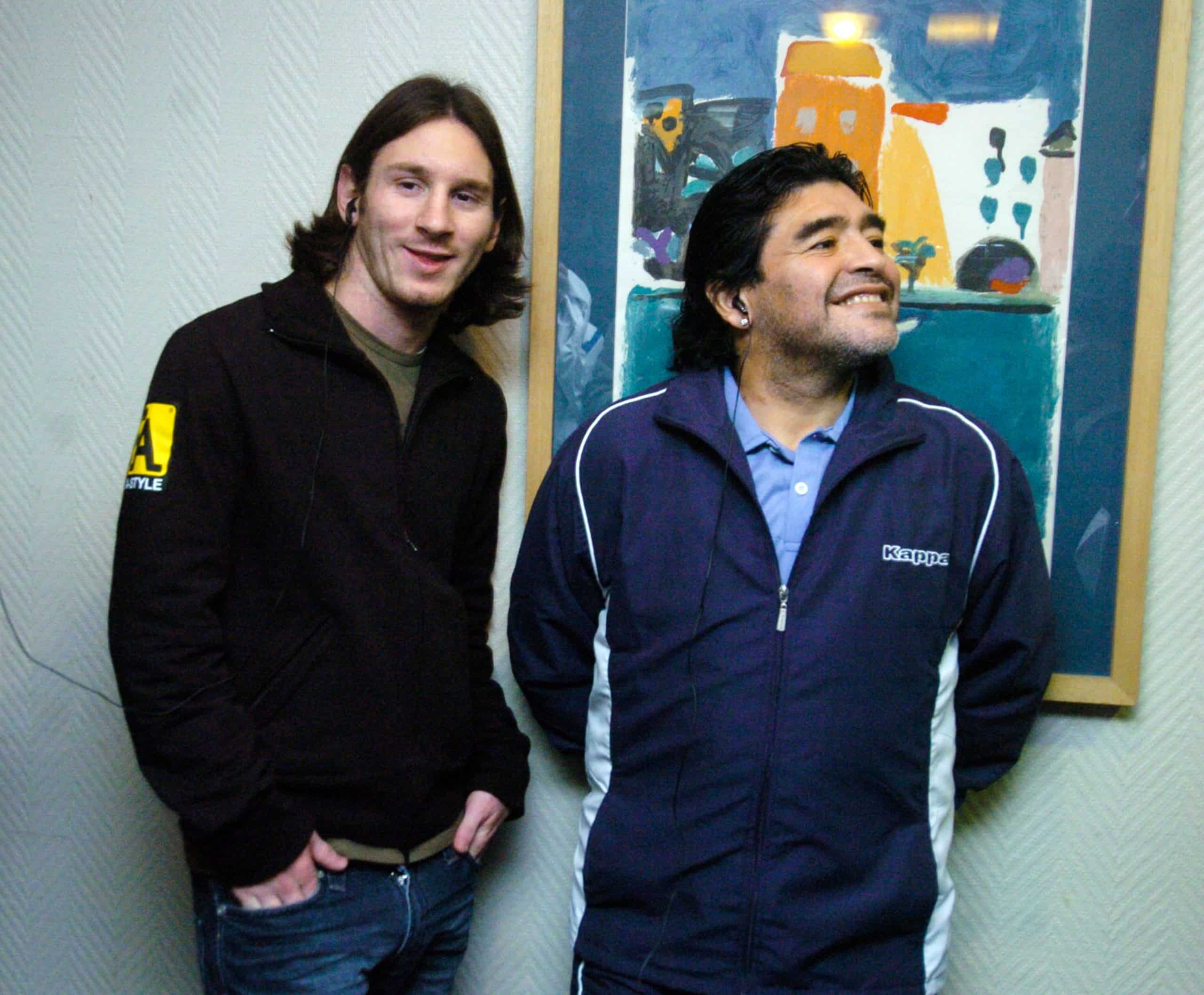 Lionel Messi et Diego Maradona.