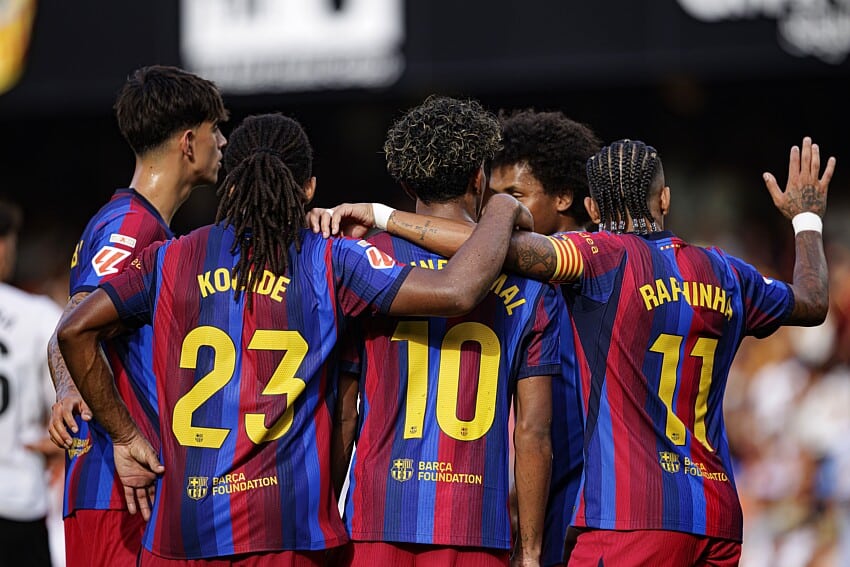 Les joueurs du FC Barcelone