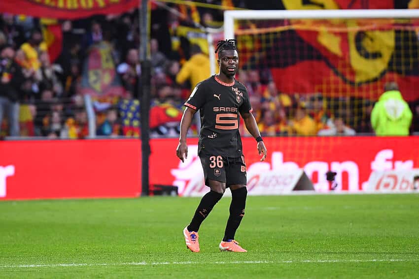 Alidu Seidu sous le maillot du Stade Rennais