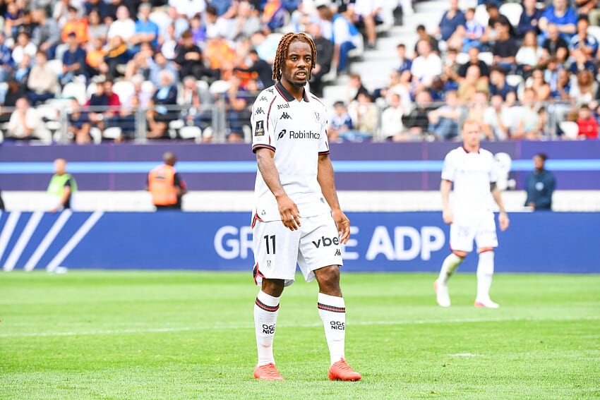 Elye Wahi lors de Paris FC - OGC Nice