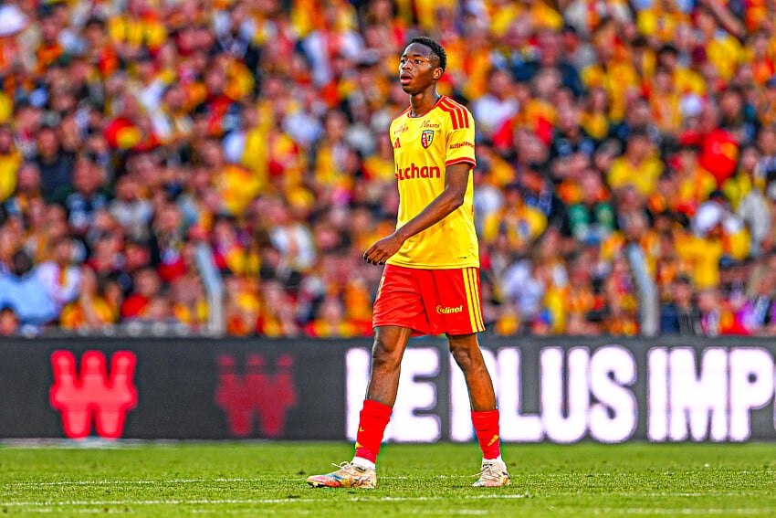 Souleymane Sagnan lors de RC Lens - Lorient