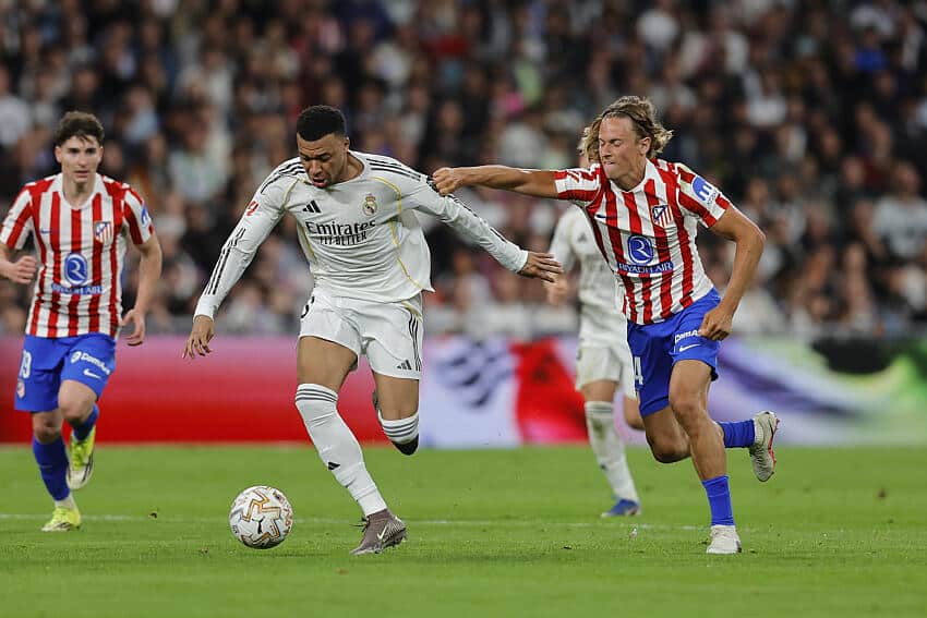 Kylian Mbappé lors du dernier Real Madrid - Atlético Madrid
