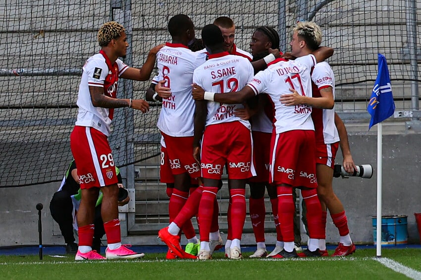 La joie des Monégasques lors de Le Havre - AS Monaco
