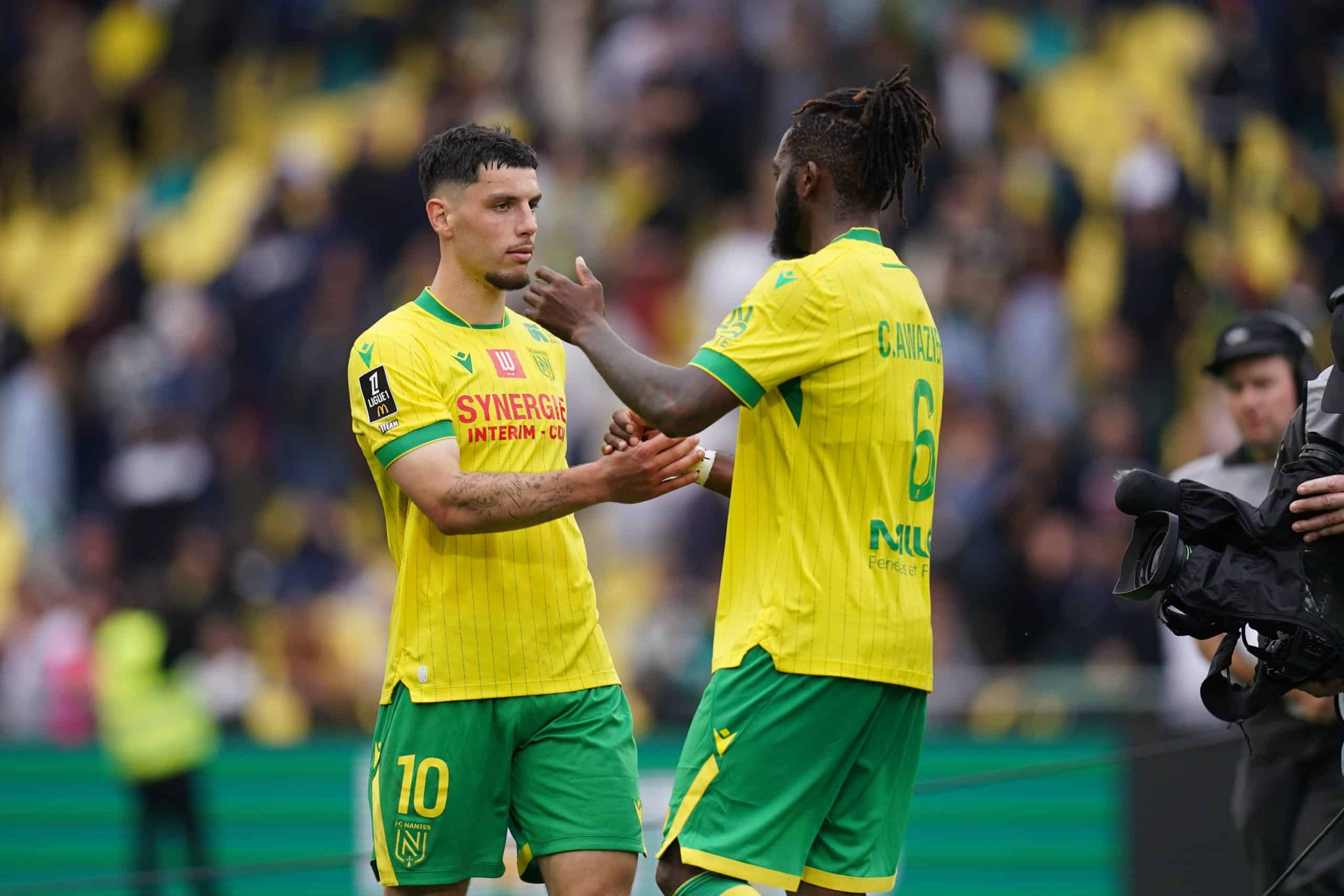 Matthis Abline et Chidozie Awaziem sous le maillot du FC Nantes