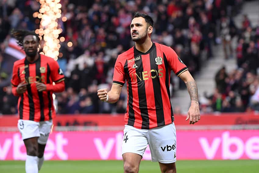 Gaëtan Laborde sous le maillot de l'OGC Nice