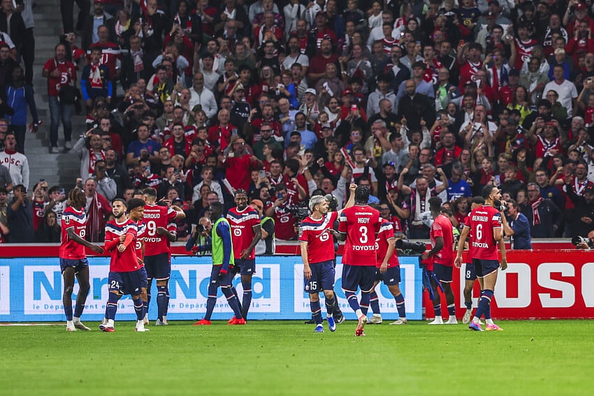 La joie des Dogues lors de LOSC - PSG