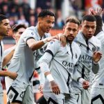 Neymar permet au PSG de mener à Lorient à la pause