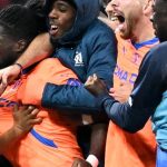 OM : le groupe pour Strasbourg avec 3 absences, 1 première et 1 retour