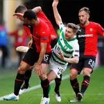 Résultat Ligue Europa : Stade Rennais 1-0 Celtic Glasgow (mi-temps)