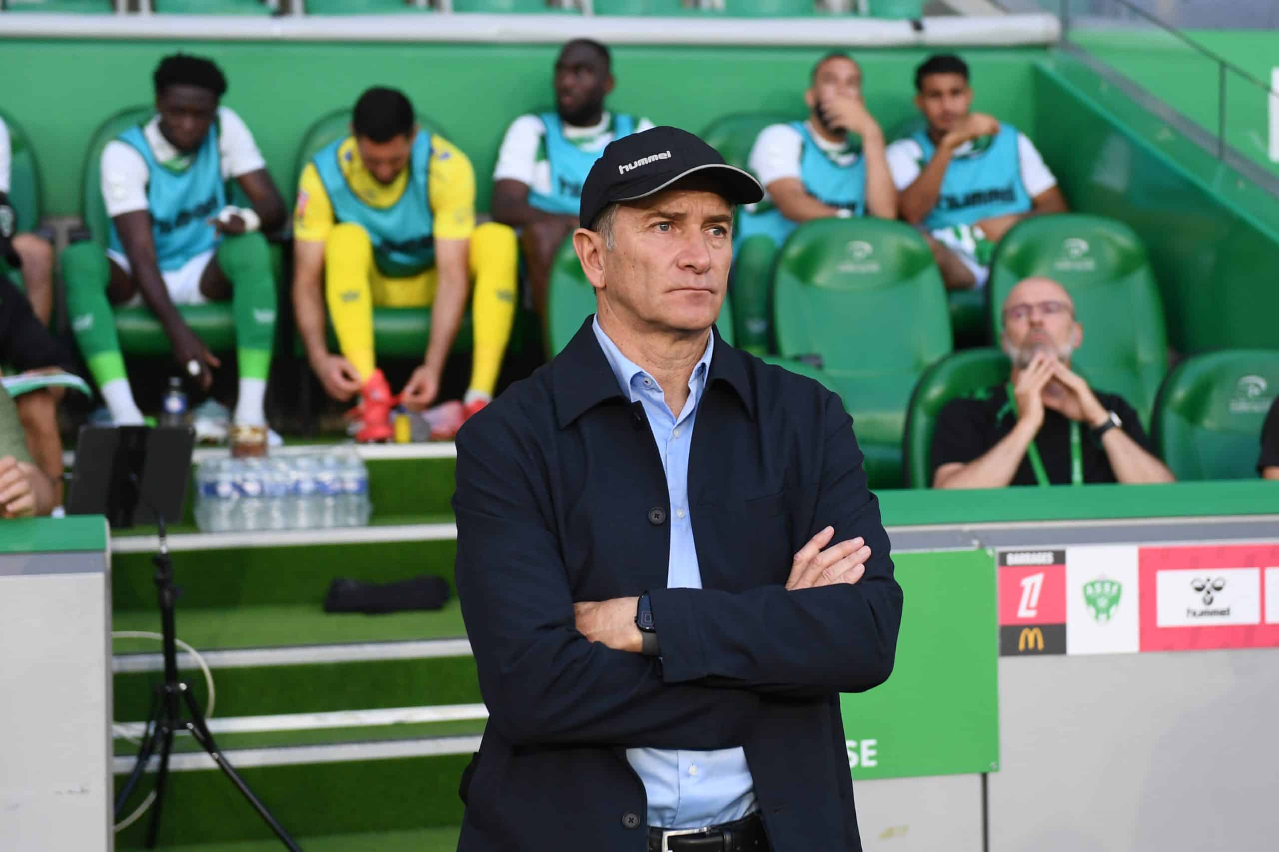 Philippe Montanier lors d'ASSE - OGC Nice