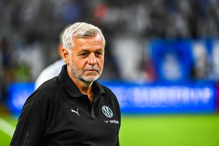 Bruno Genesio lors d'OM - RC Strasbourg