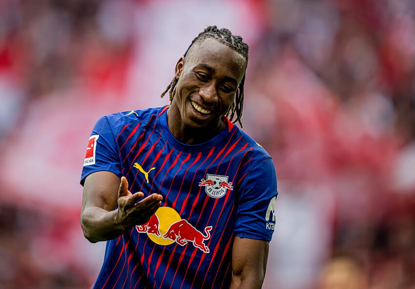 Yan Diomandé sous le maillot du RB Leipzig