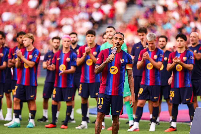 Raphinha sous le maillot du FC Barcelone