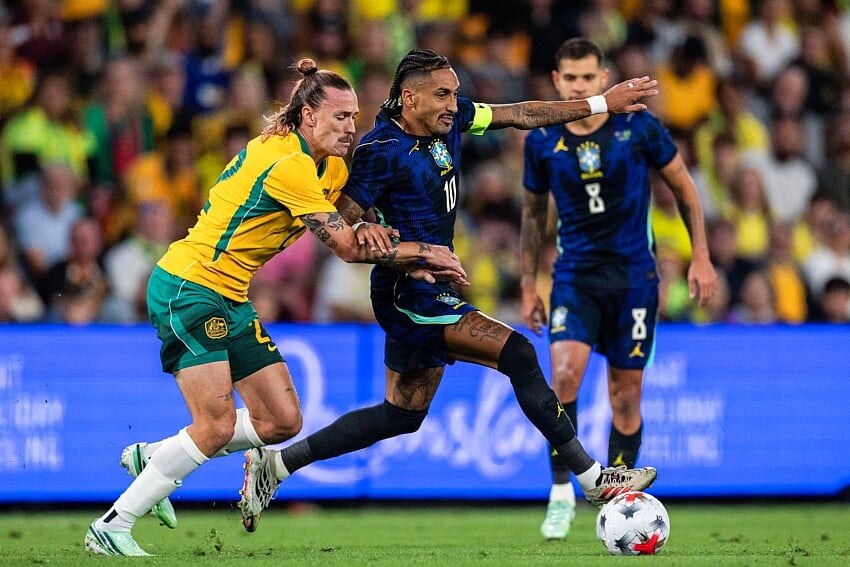 Raphinha lors d'Australie - Brésil