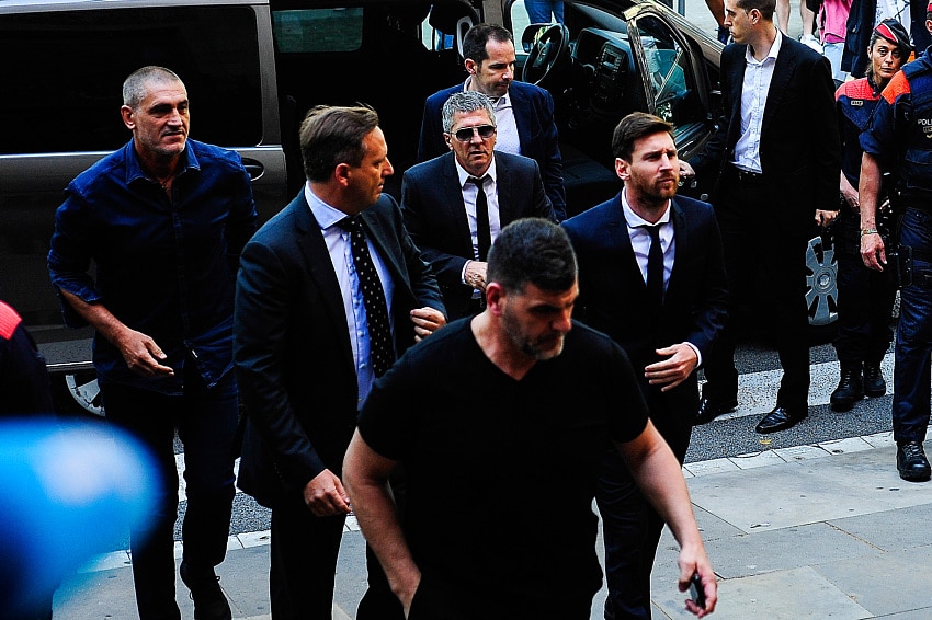 Jorge Messi aux côtés de Lionel Messi