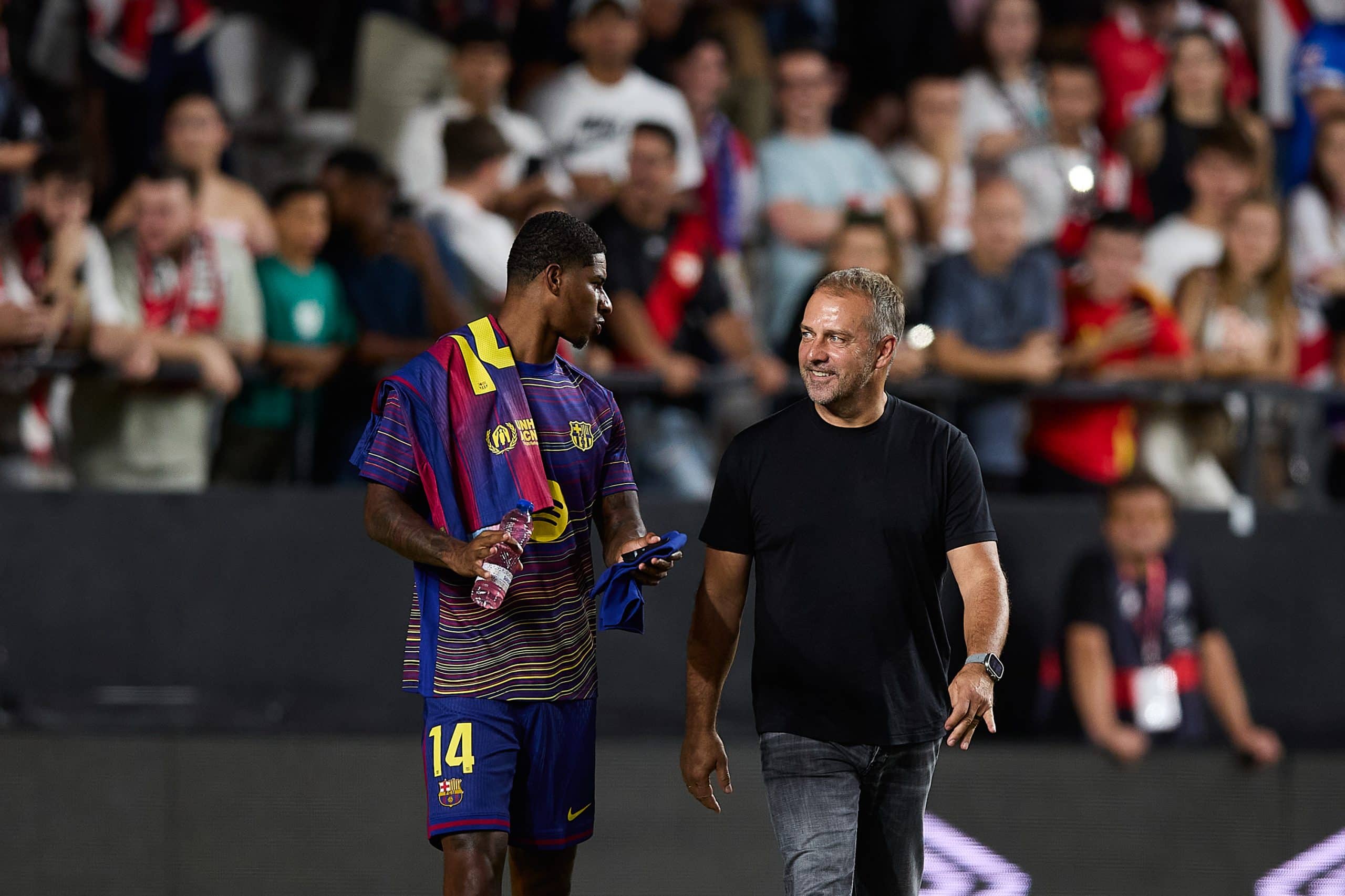 Marcus Rashford et Hansi Flick