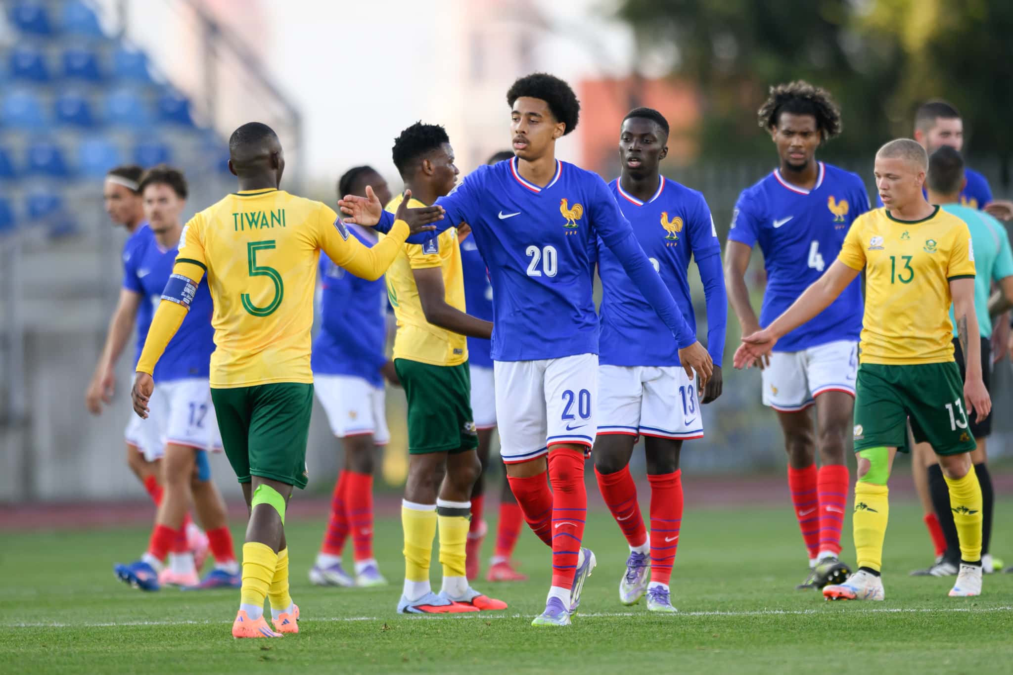 Djylian N'Guessan avec l'équipe de France U20.