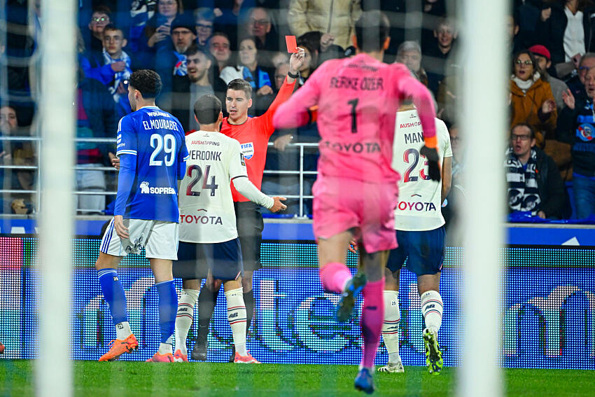 Le Lillois Verdonk a été expulsé à Strasbourg dimanche dernier.