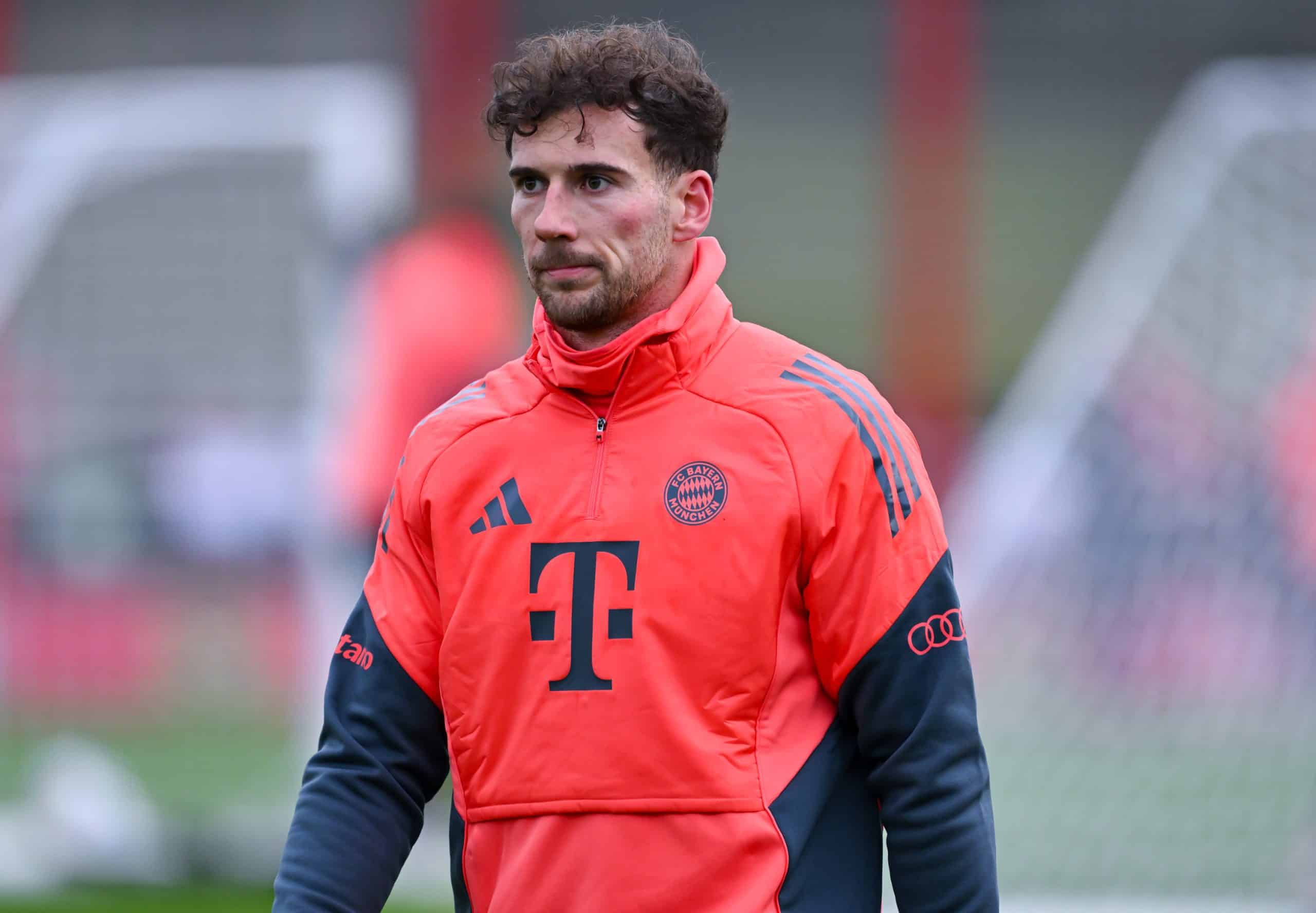 Leon Goretzka lors d'un entraînement du Bayern Munich.