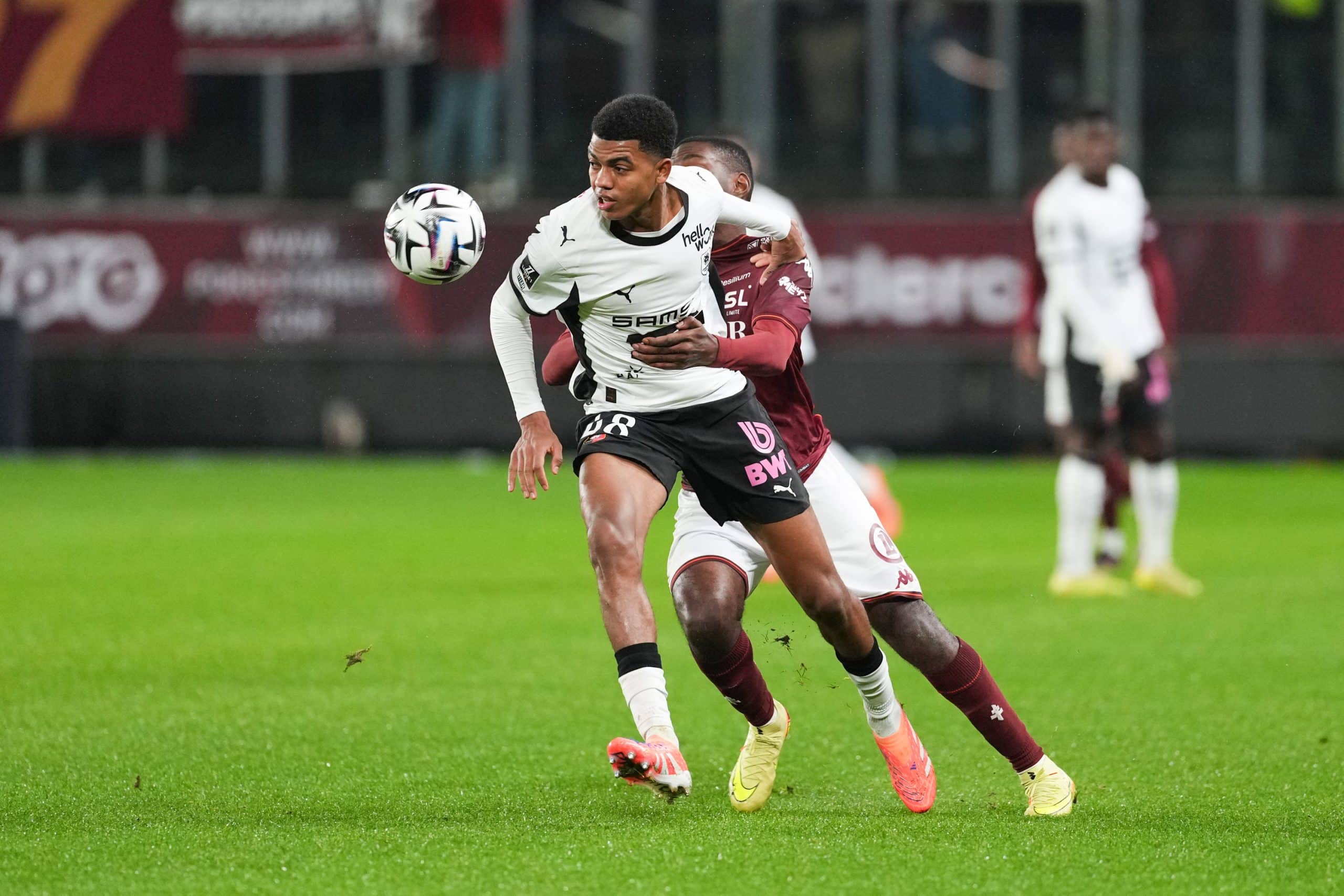 Abdelhamid Aït Boudlal lors du match du Stade Rennais à Metz.
