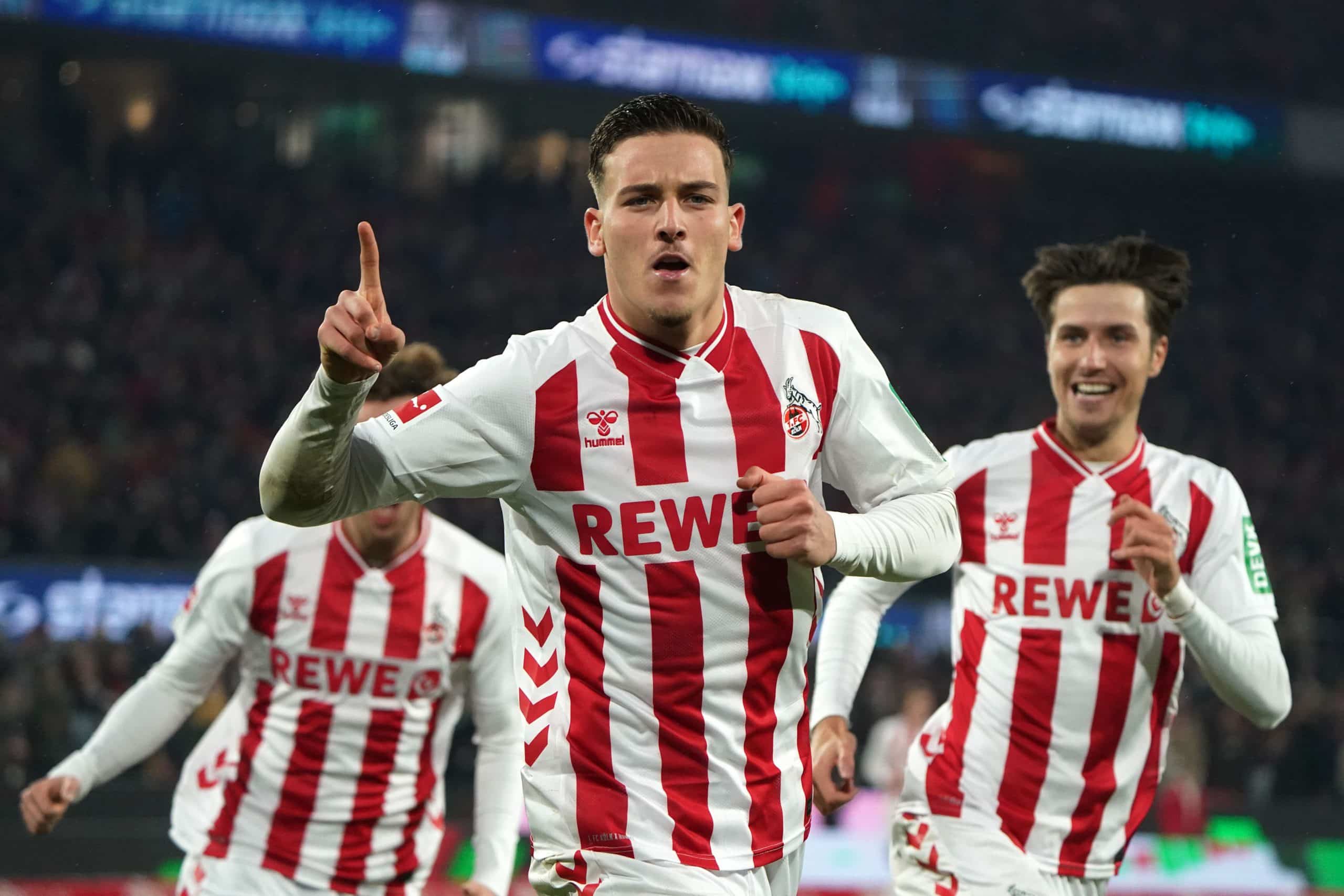 Saïd El Mala célébrant un but avec Cologne.