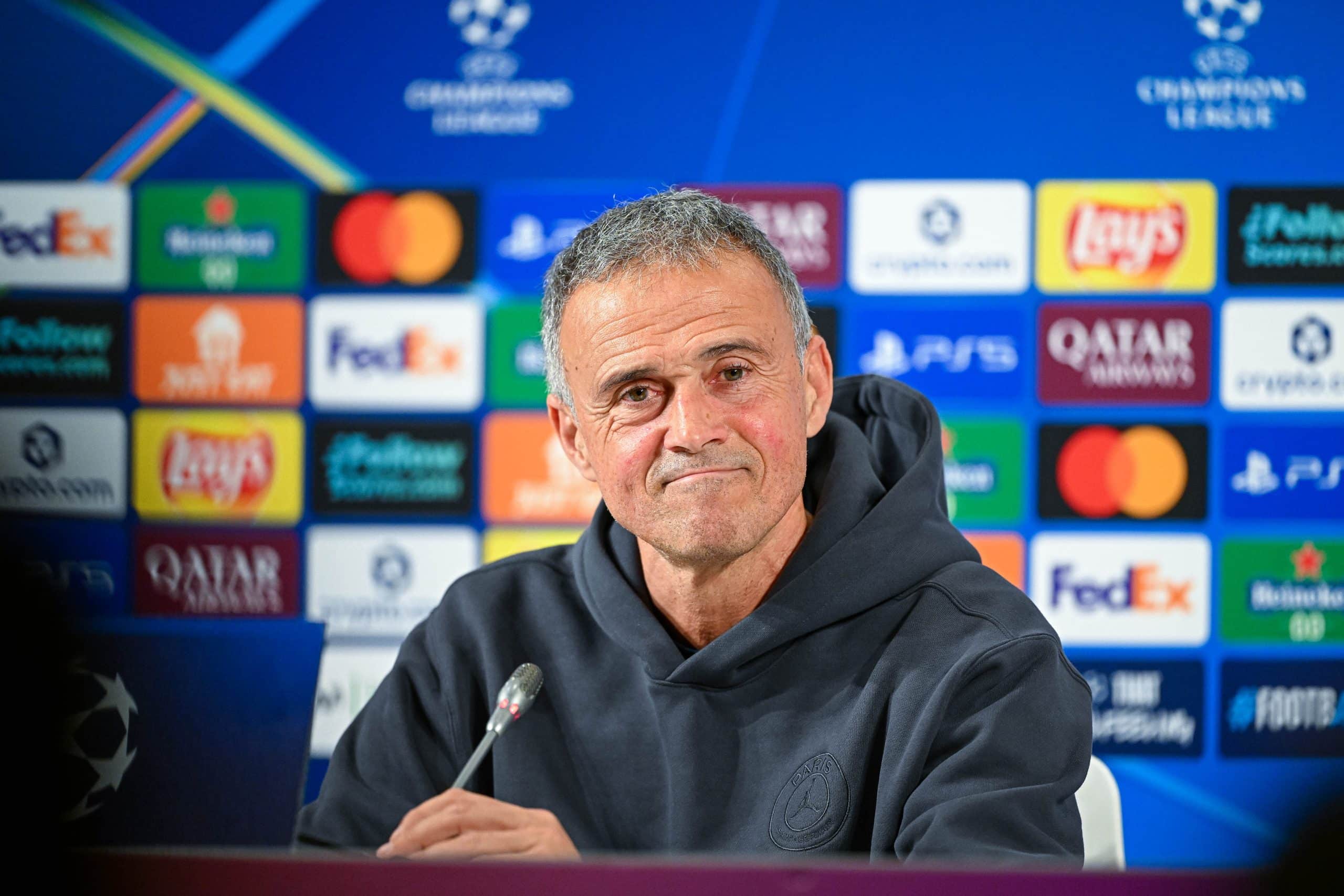 L'entraîneur du PSG, Luis Enrique, en conférence de presse avant le match contre l'Athletic Bilbao.