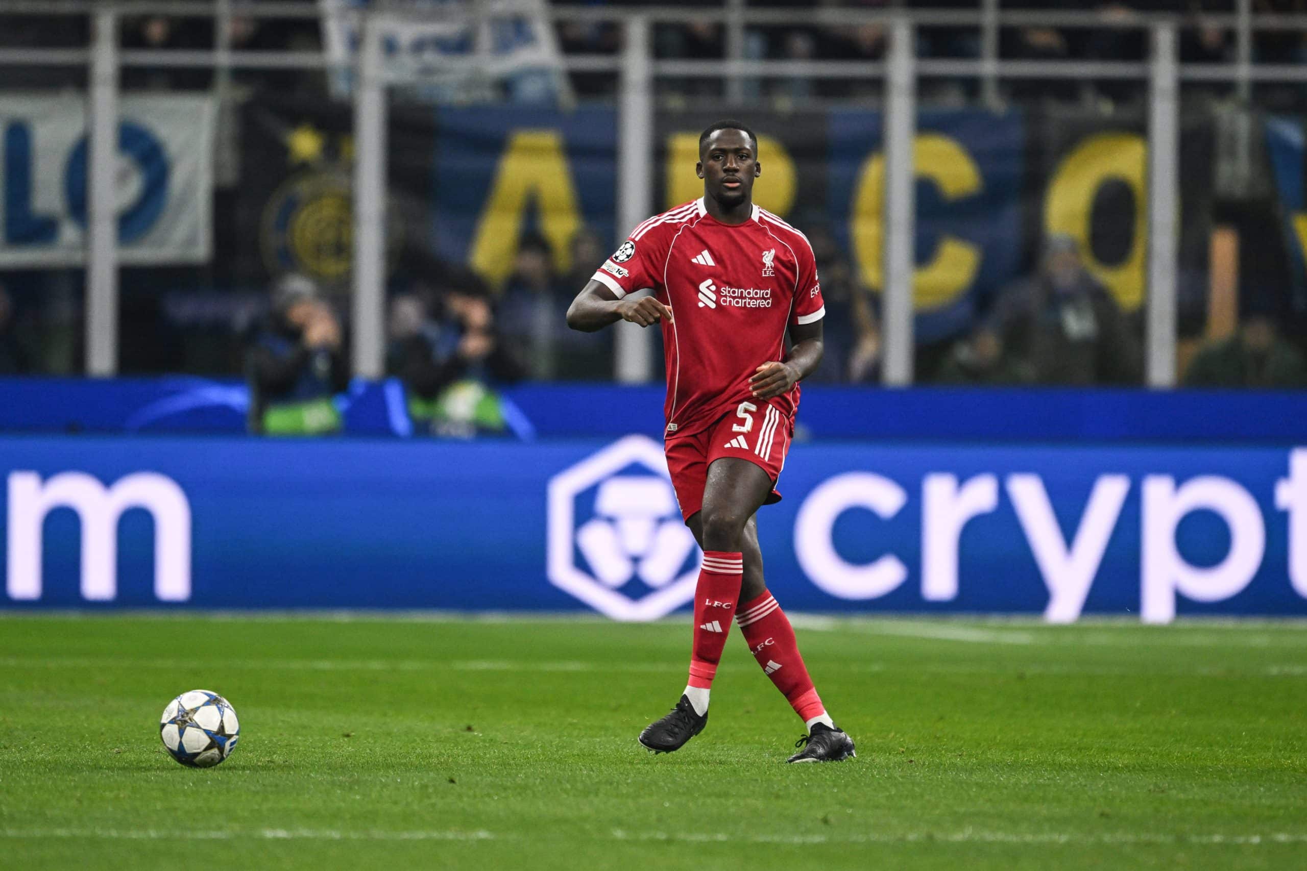 Ibrahima Konaté en action... lors du match contre l'Inter Milan mardi.
