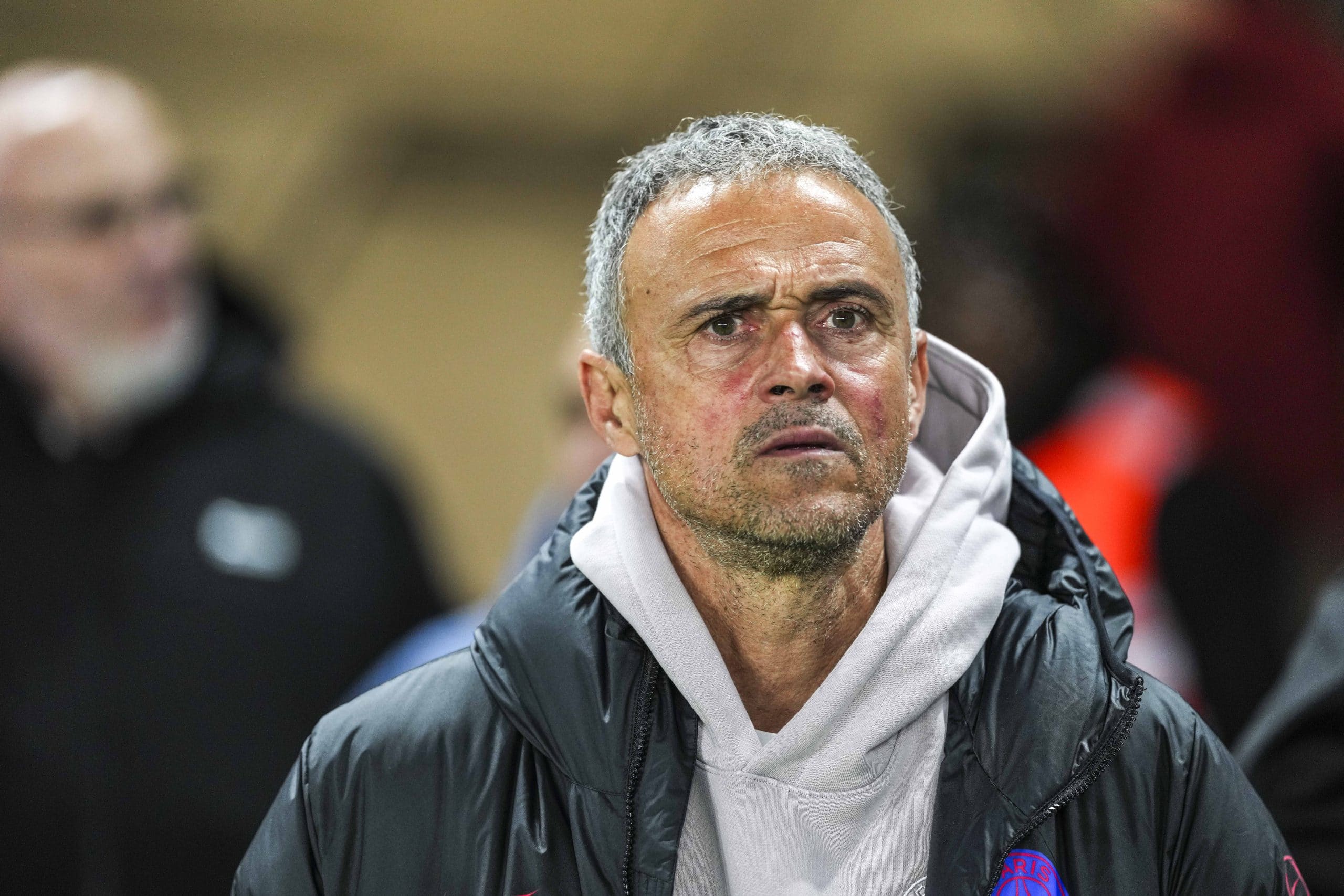 L'entraîneur du PSG, Luis Enrique, lors du match à Metz.