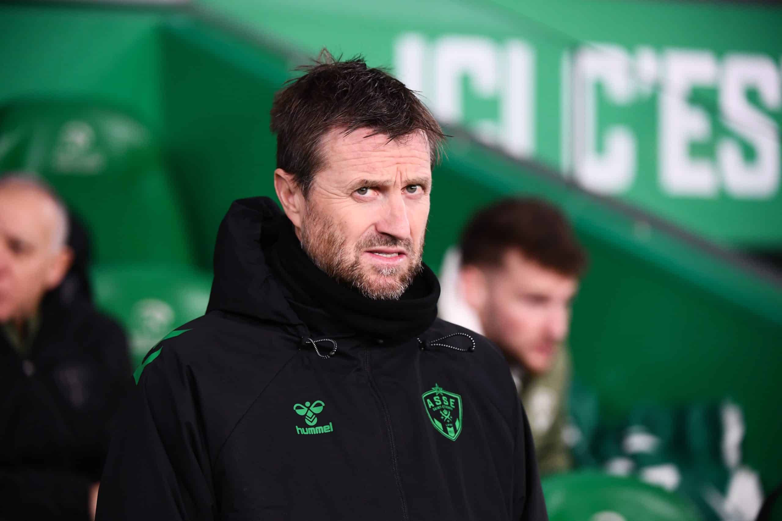 L'entraîneur de l'ASSE, Eirik Horneland, lors du match contre Bastia.