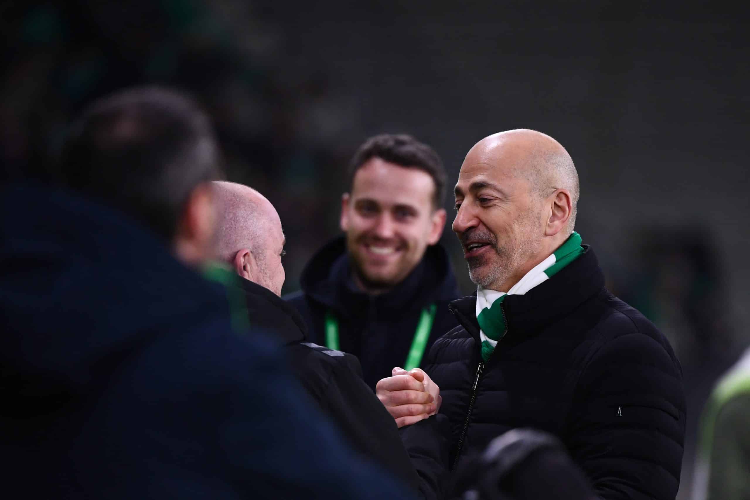 Ivan Gazidis lors d'un match de l'ASSE à Geoffroy-Guichard.