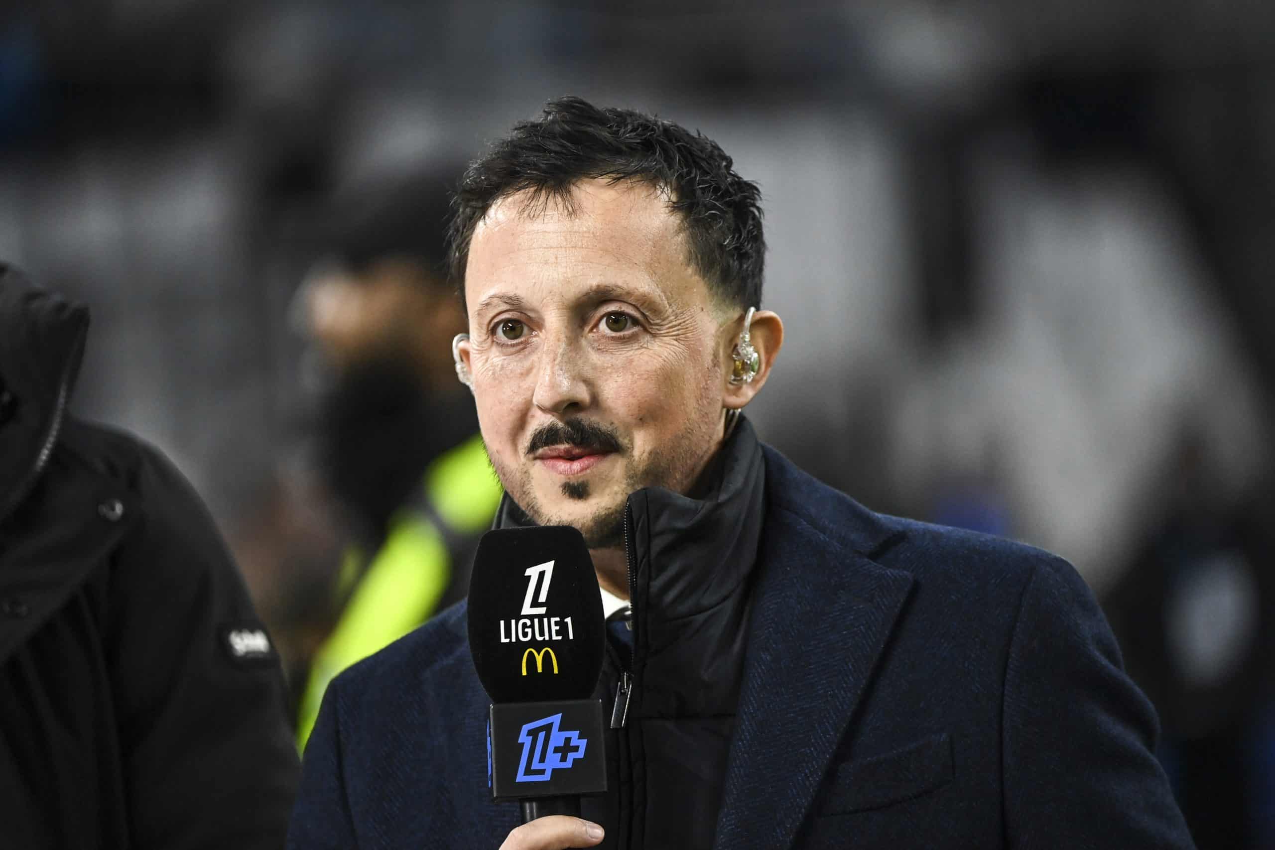 Le président de l'OM, Pablo Longoria, au micro de Ligue 1+.