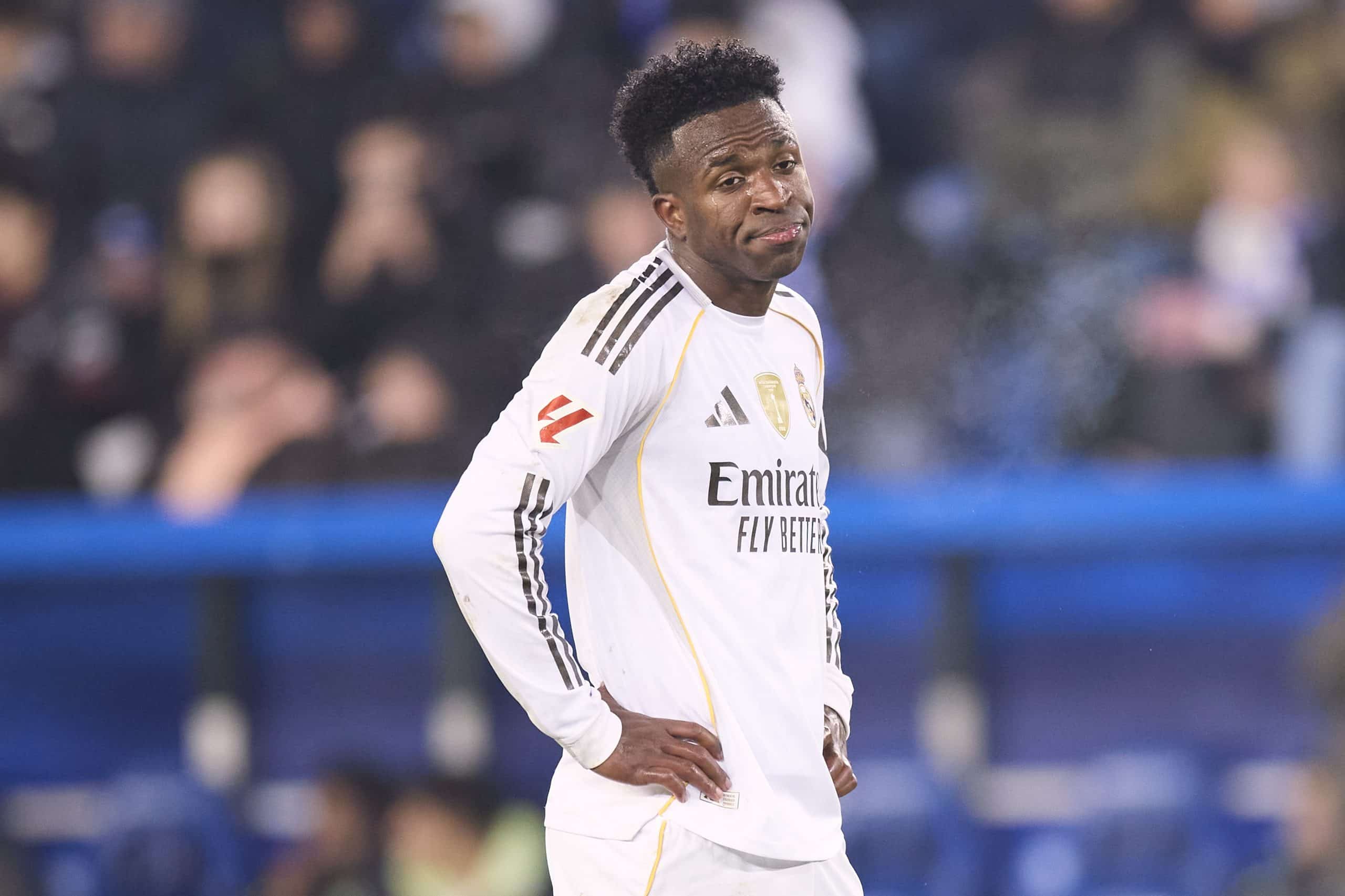 Vinicius Jr déçu après une action manquée contre Alavés.