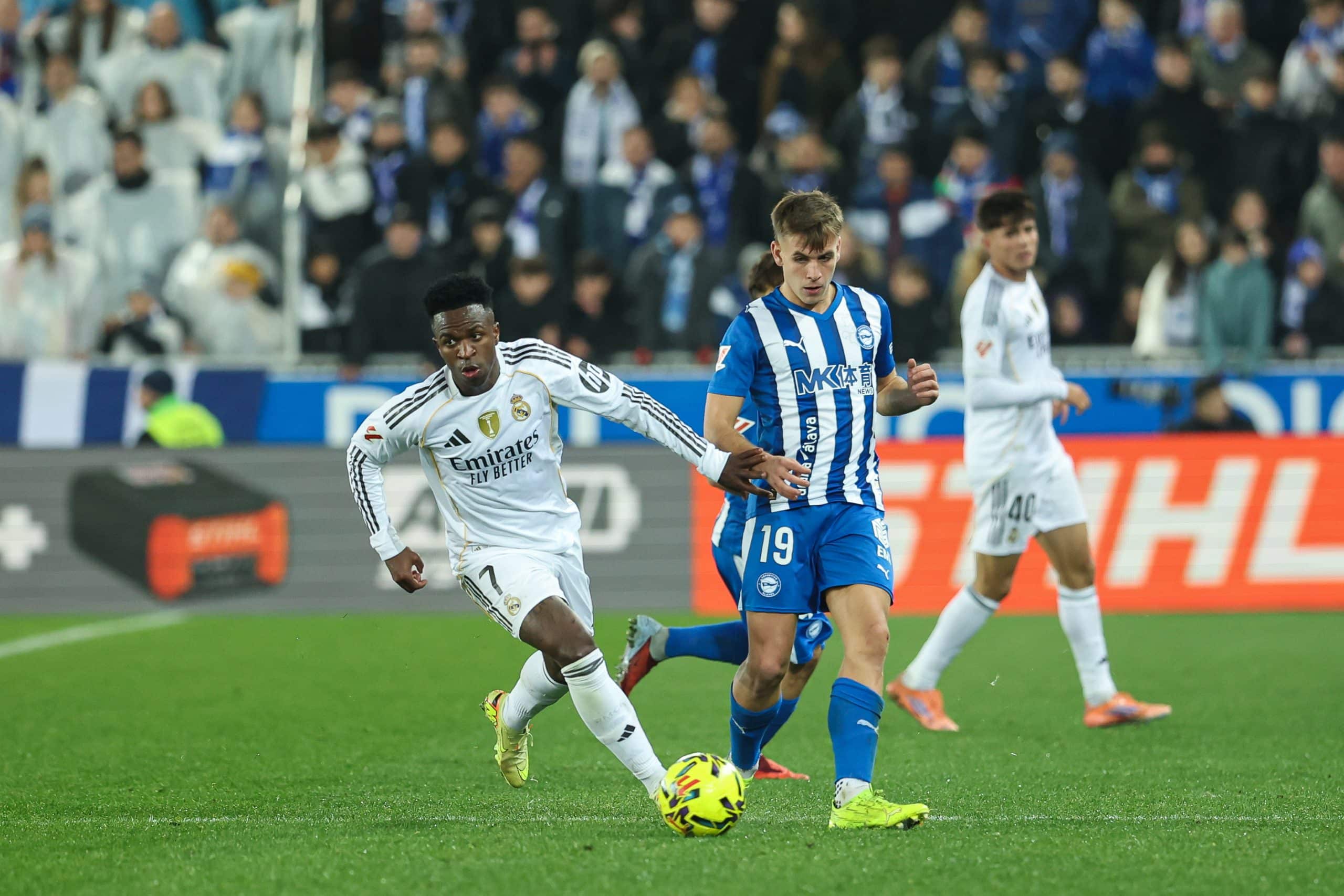 Vinicius Jr en action lors d'Alavés-Real Madrid.